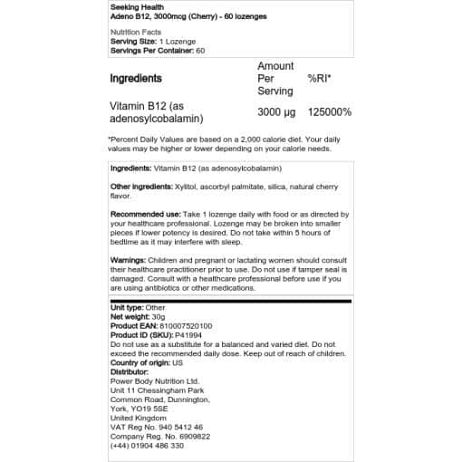 3000mcg (Cherry) - 60 lozenges