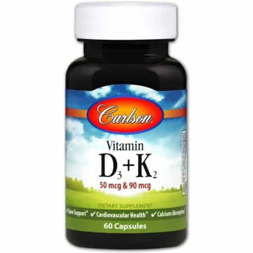 Carlson Labs - Vitamin D3 + K2 60 caps