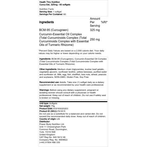 325mg - 60 softgels
