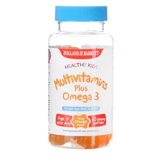 Holland & Barrett - Healthy Kids Multivitamins plus Omega 3 30 softies