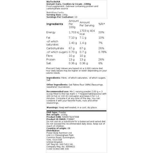 Cookies & Cream - 1000g