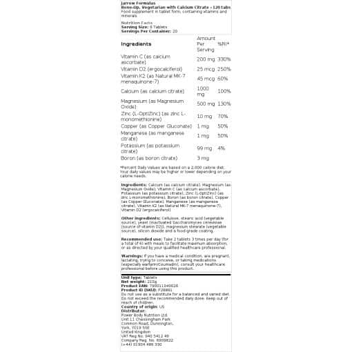 Vegetarian with Calcium Citrate - 120 tabs