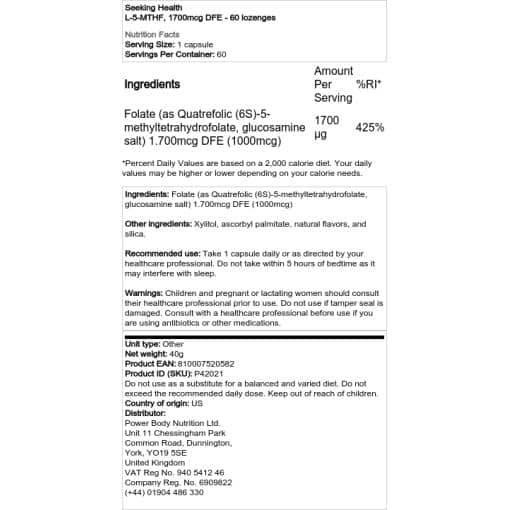 1700mcg DFE - 60 vcaps