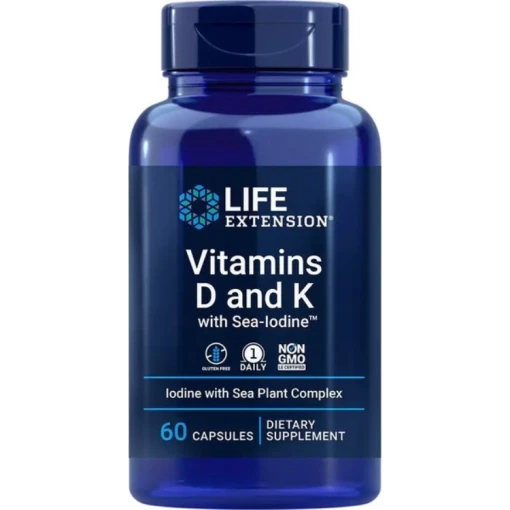 Life Extension - Vitamins D and K with Sea-Iodine 60 caps
