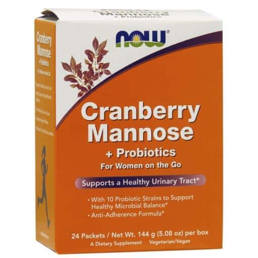 NOW Foods - Cranberry Mannose + Probiotics 24 packets