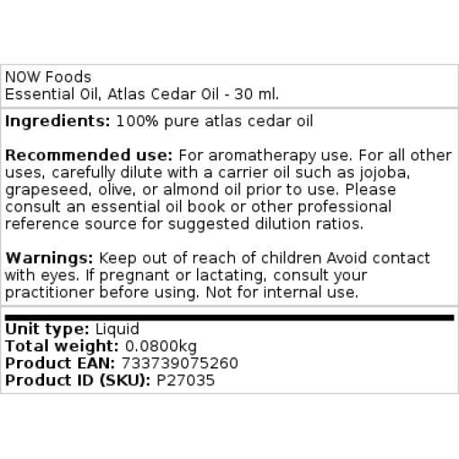 Atlas Cedar Oil - 30 ml.