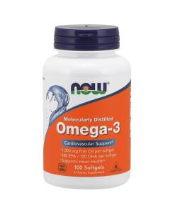 NOW Foods - Omega-3 Molecularly Distilled - 100 softgels