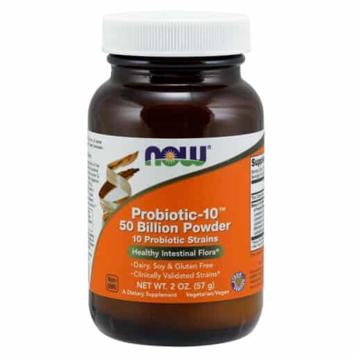 NOW Foods - Probiotic-10 50 Billion Powder - 57 grams