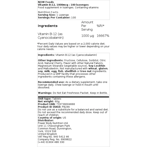 2000mcg - 100 lozenges