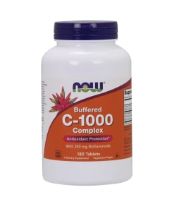 NOW Foods - Vitamin C-1000 Complex - Buffered with 250mg Bioflavonoids - 180 tabs