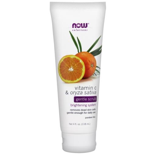 NOW Foods - Vitamin C & Oryza Sativa Gentle Scrub - 118 ml.