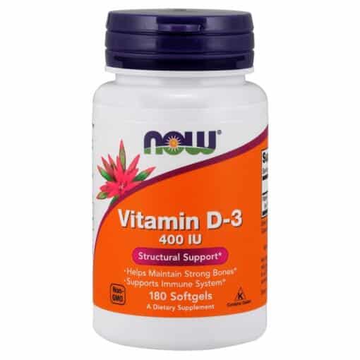 NOW Foods - Vitamin D-3 400 IU - 180 softgels