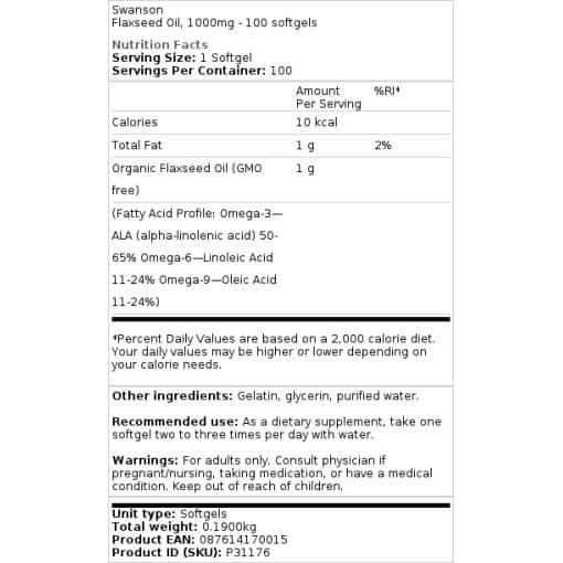 1000mg - 100 softgels