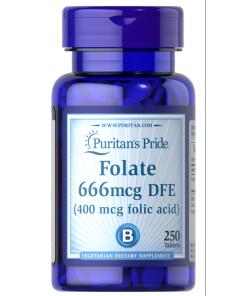 Puritan's Pride - Foliumzuur, 666 mcg - 250 tabletten
