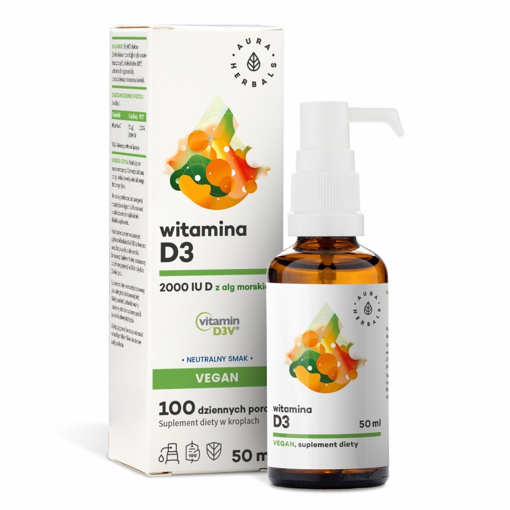 Aura Herbals - Vitamine D3 2000 IE Vegan (50 ml)