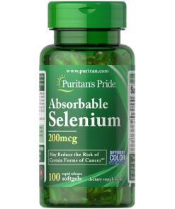Puritan's Pride - Opneembare Selenium, 200 mcg - 100 Zachte Capsules