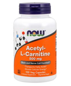 NOW Foods - Acetyl-L-carnitine, 500 mg - 100 capsules