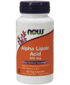 Acide Alpha-Lipoïque avec Vitamines C et E, 100mg - 60 gélules végétales