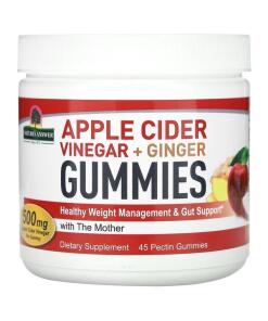Nature's Answer - Appelciderazijn + Gember Gummies - 45 Pectine Gummies