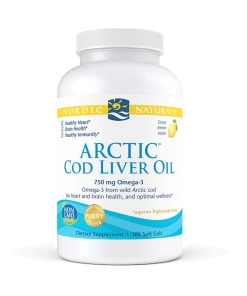 Nordic Naturals - Arctische Levertraanolie, 750 mg Citroensmaak - 180 Zachte Capsules