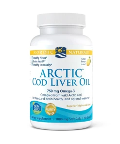 Nordic Naturals - Arctische Kabeljauwleverolie, 750 mg Citroensmaak - 90 Zachte Capsules