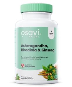 Osavi - Ashwagandha + Rhodiola et Ginseng - 120 gélules véganes