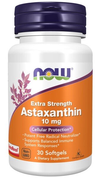 NOW Foods - Extra Sterke Astaxanthine, 10 mg - 30 Zachte Capsules