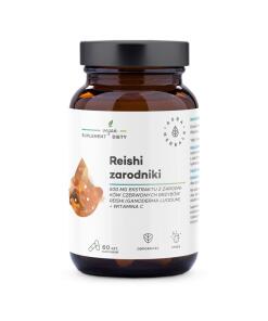 Spores de Reishi AURA HERBALS, 800 mg + Vitamine C (60 gélules)