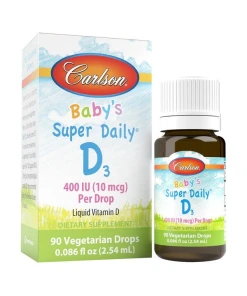 Carlson Labs - Baby's Super Dagelijkse D3, 400 IE - 2,54 ml