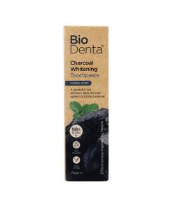 Dentifrice Blanchissant BioDenta BECONFIDENT au charbon actif saveur menthe fraîche (75 ml)