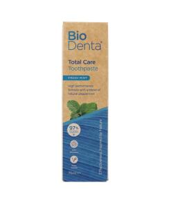 Dentifrice BioDenta de BECONFIDENT pour des soins dentaires complets au goût de menthe fraîche (75 ml)