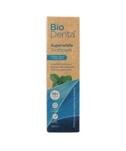 Dentifrice blanchissant ultra BECONFIDENT BioDenta à la menthe fraîche et à la noix de coco (75 ml)