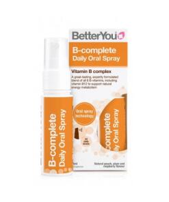 BetterYou - B-complete Dagelijkse Mondspray, Natuurlijke Perzik, Pruim & Framboos - 25 ml