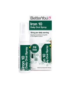 BetterYou - Iron 10 Daily Oral Spray (10mg), Pomegranate - 25 ml.