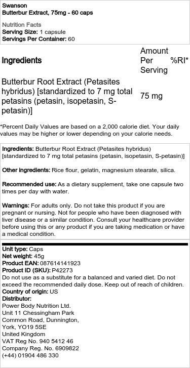 Swanson - Duizendblad Extract, 75 mg - 60 Capsules - Afbeelding 2