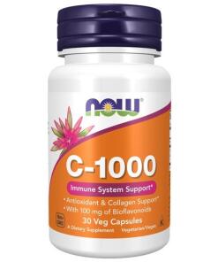 NOW Foods - Vitamine C-1000 - 30 gélules végétales