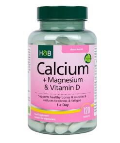 Holland & Barrett - Calcium + Magnesium & D3 - 120 vegetarische tabletten