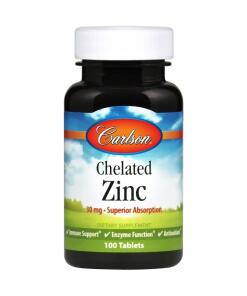 Carlson Labs - Gecheleerd Zink, 30 mg - 100 Tabletten