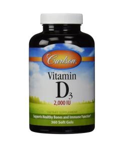 Carlson Labs - Vitamine D3, 2000 IE - 360 softgels