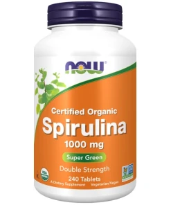 NOW Foods - Biologisch Gecertificeerde Spirulina, 1000 mg - 240 Tabletten
