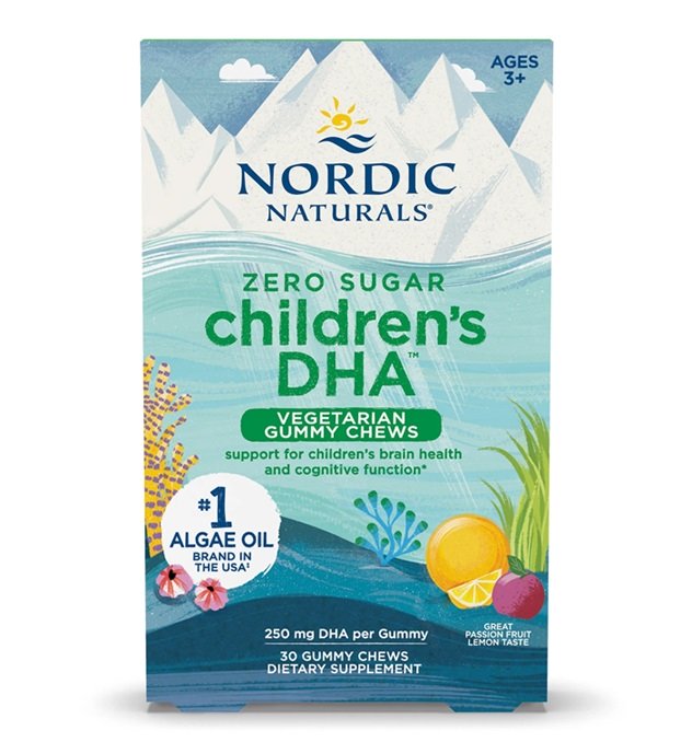 Nordic Naturals - Vegetarische Visolie Kauwgom met DHA, 250 mg Passievrucht-Citroen - 30 Stuks