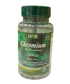 Holland & Barrett - Chroompicolinaat, 200 mcg (EAN 5059604063930) - 250 tabletten