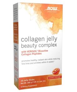 NOW Foods - Collageen Jelly Beauty Complex, Zoete Sinaasappel - 10 Gelsticks