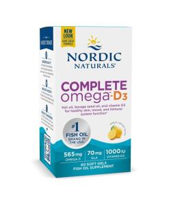 Nordic Naturals - Complete Omega-D3, 565 mg Citroensmaak - 120 Zachte Capsules