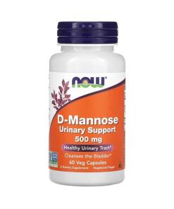 NOW Foods - D-Mannose, 500 mg - 60 vegetarische capsules
