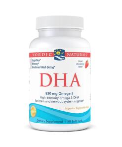 Nordic Naturals - DHA, 830 mg met aardbeiensmaak - 90 zachte capsules