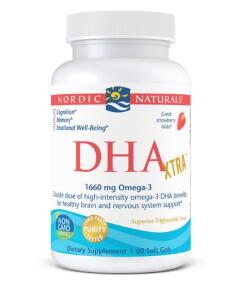 DHA Xtra, 1660mg Fraise - 60 capsules molles
