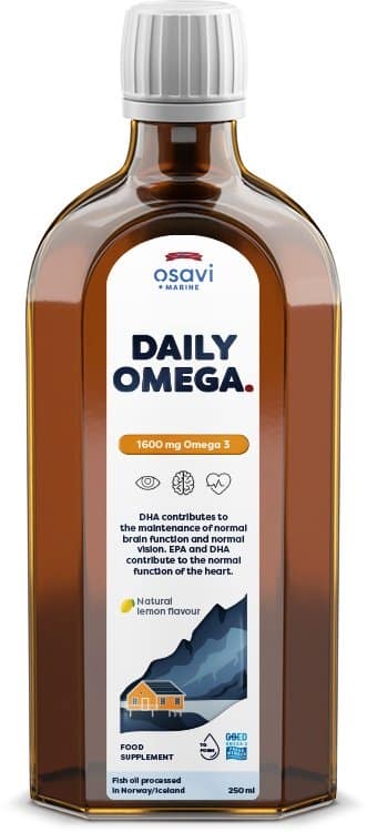 Osavi - Dagelijkse Omega, 1600 mg Omega 3 (Natuurlijke Citroensmaak) - 250 ml