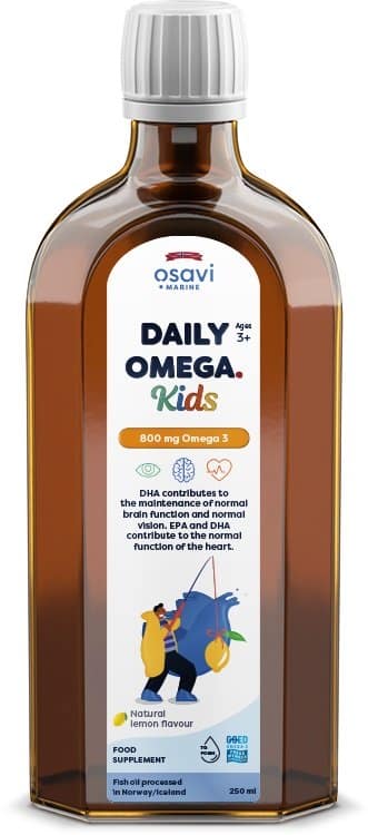 Oméga quotidien pour enfants, 800mg d'oméga 3 (citron naturel) - 250 ml