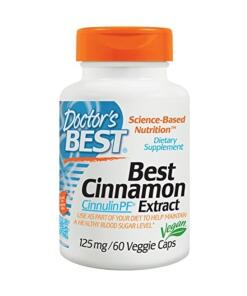 Extrait de cannelle avec CinnulinPF, 125mg - 60 vcaps
